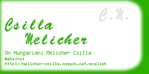 csilla melicher business card